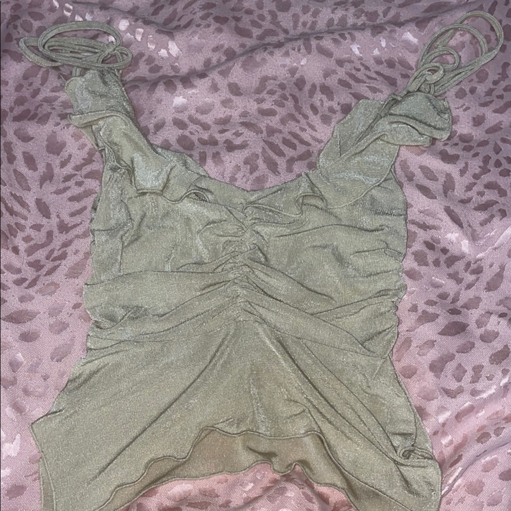 Elegant Cream Ruched Camisole
